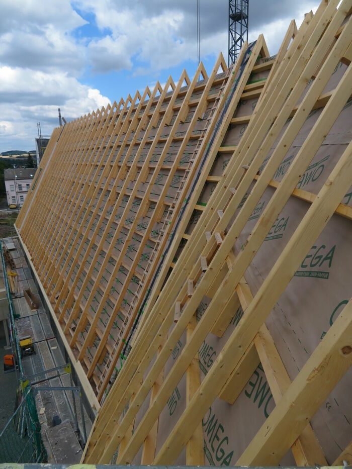 Dachtragwerk mit 62 Grad Dachneigung Dachtragwerk mit 62 Grad Dachneigung…