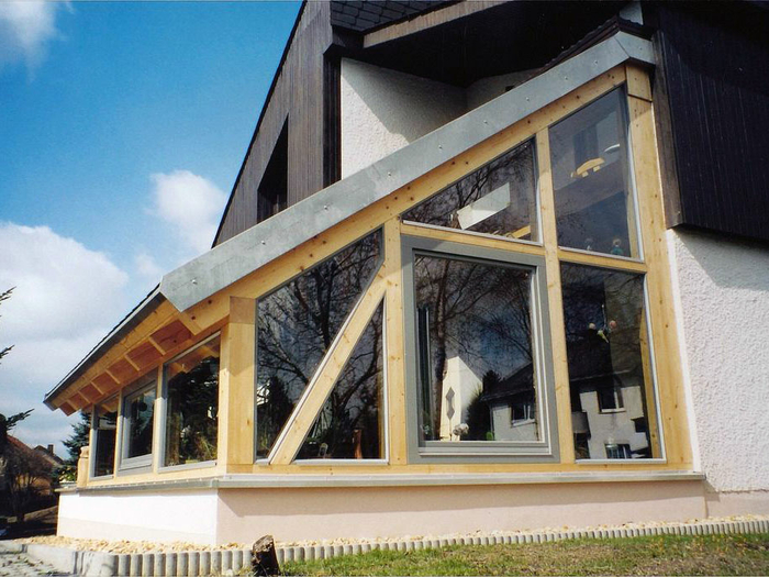 Wintergarten Holzbauweise für den Garten