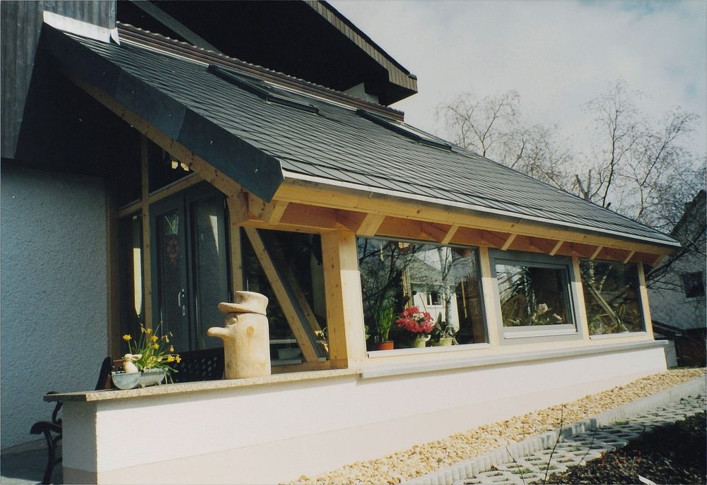 Wintergarten mit Pultdach und Schieferdeckung&hellip;